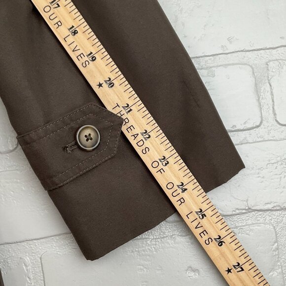 Savile Row London Coat Men Medium 42‎ Brown Kingston Trench Rain Belt Warmer VTG - Picture 13 of 16